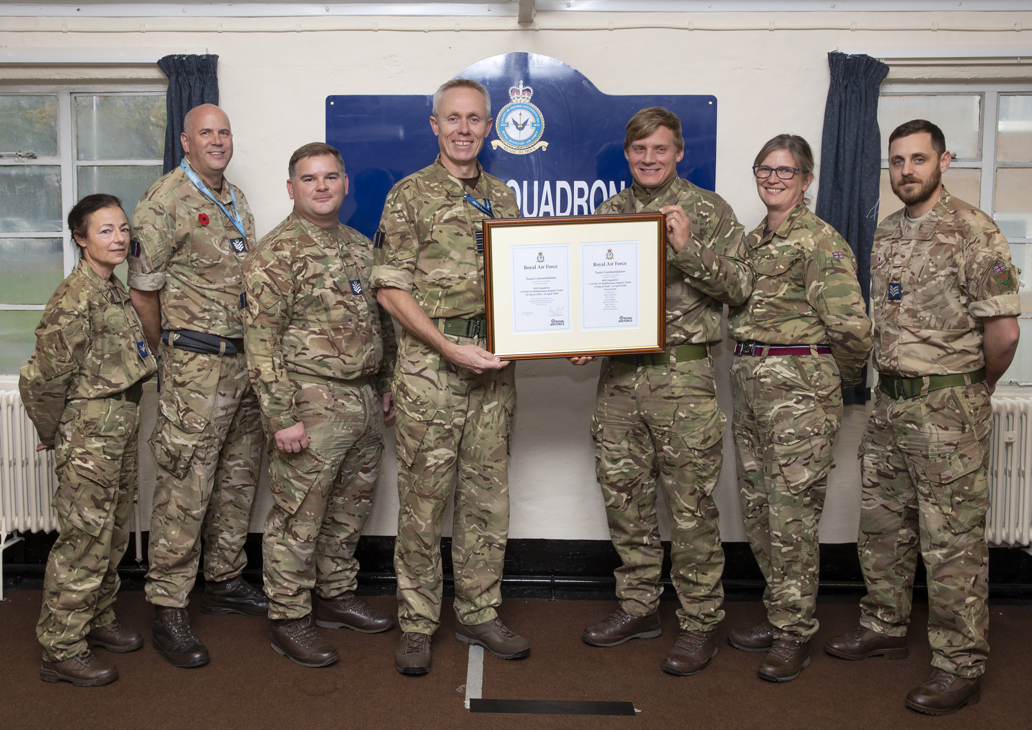 Number 4624 Squadron Award of Team Commendation